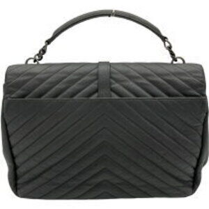 Saint Laurent Shoulder Bag Leather Gray Classic